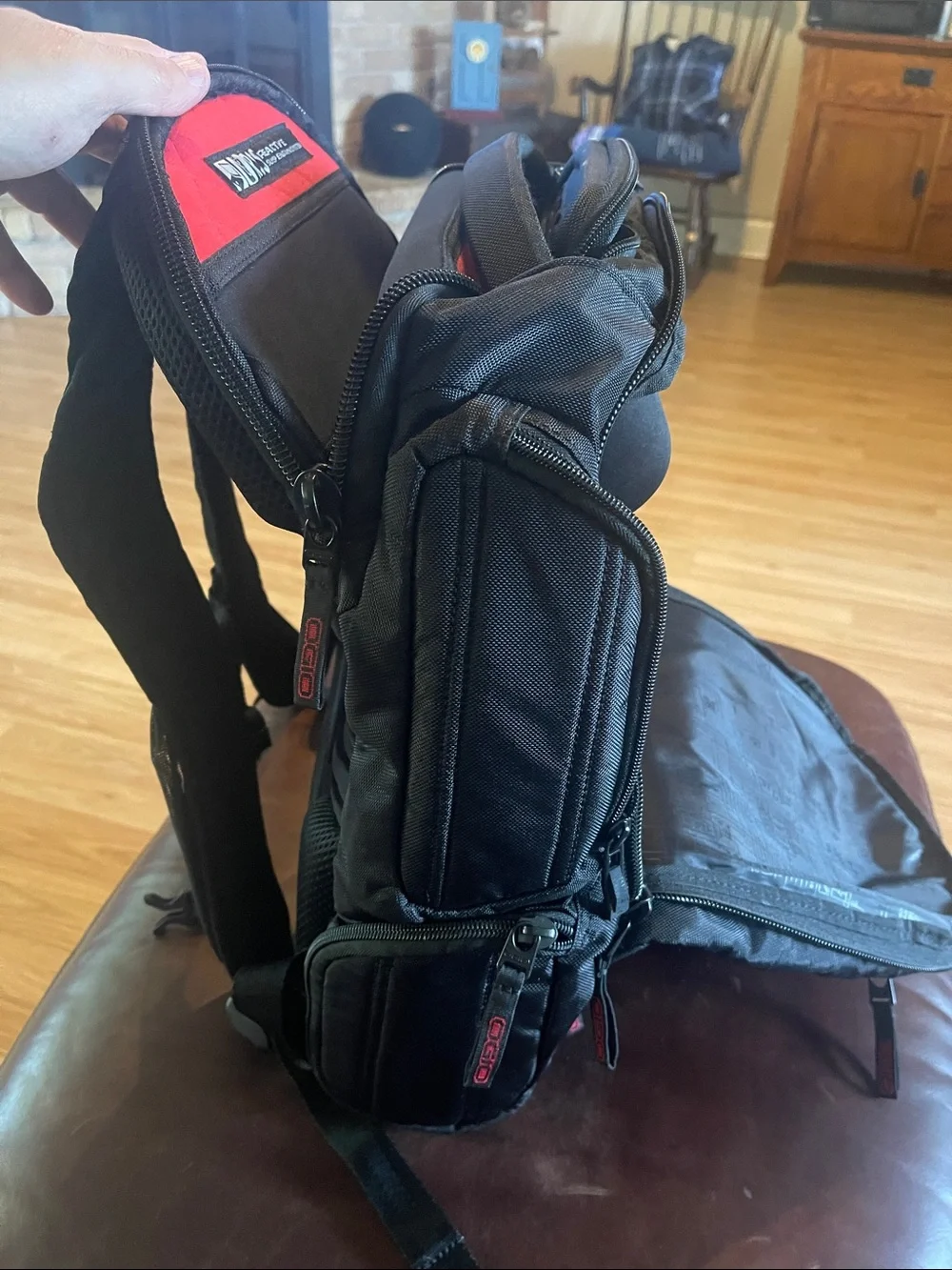 OGIO renegade Black Backpack with Subtle Red Accents